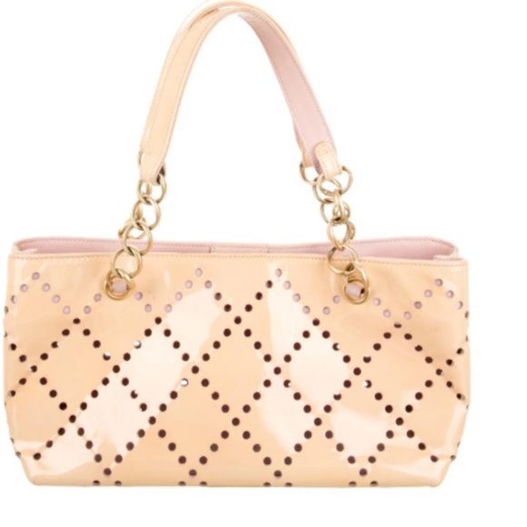 CHANEL Perforated CC Patent Tote - Picture 3 of 4